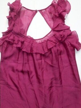 Rebecca Taylor Elegant Ruffled Pink Top